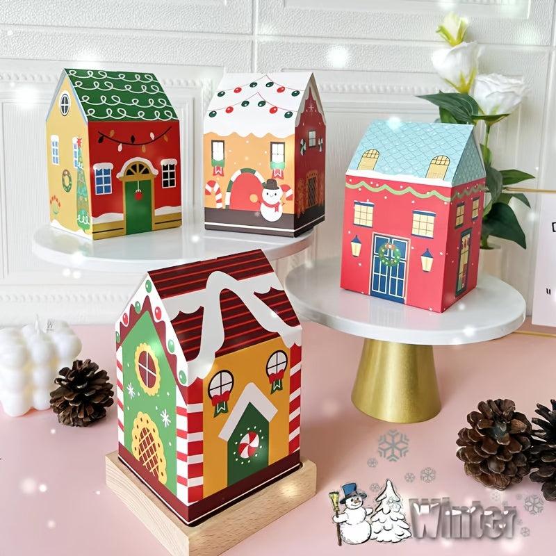 12Pcs Christmas Treat Boxes Bakery Boxes for Holiday Party Goodies