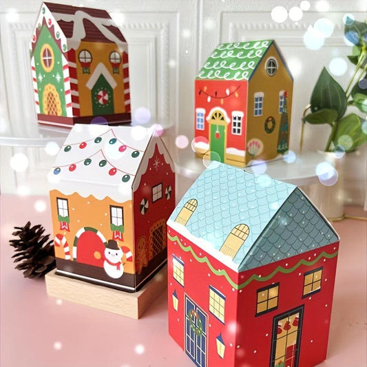 12Pcs Christmas Treat Boxes Bakery Boxes for Holiday Party Goodies