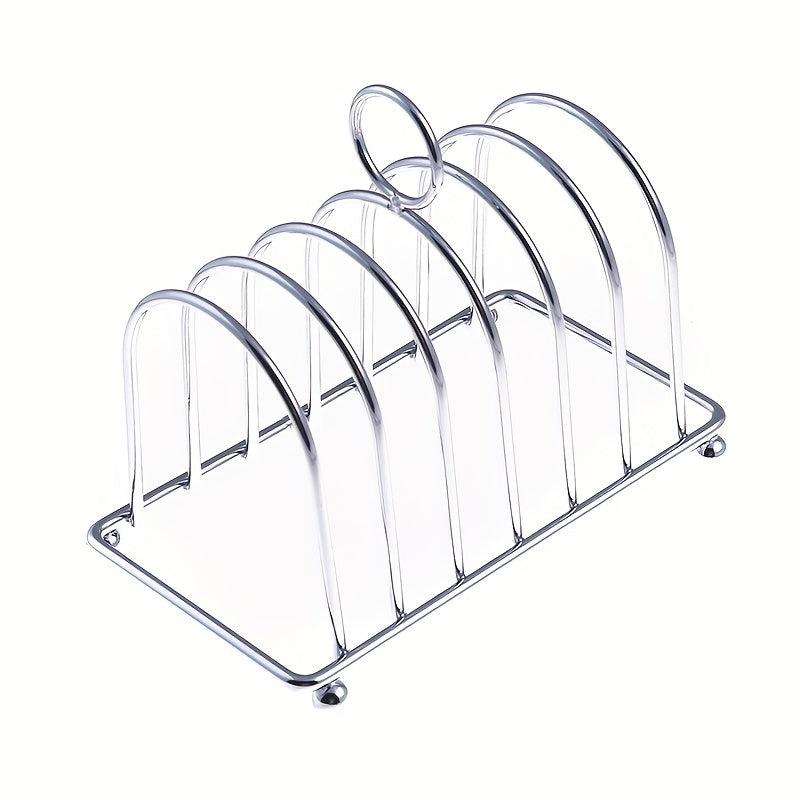 Stainless Steel Bread Rack Holder 6 Space Toasted Bread Display Rack