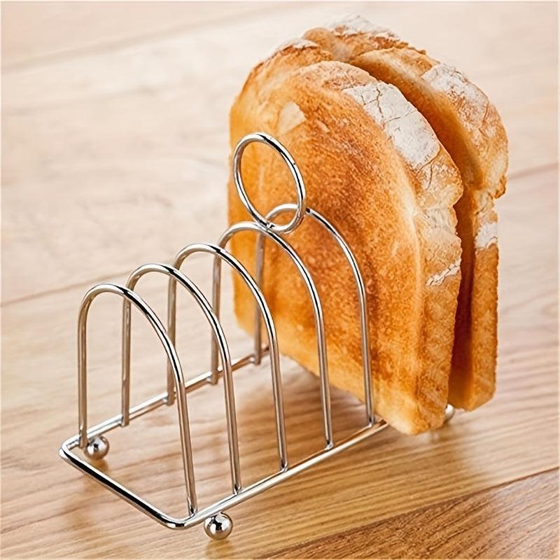 Stainless Steel Bread Rack Holder 6 Space Toasted Bread Display Rack