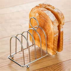 Stainless Steel Bread Rack Holder 6 Space Toasted Bread Display Rack