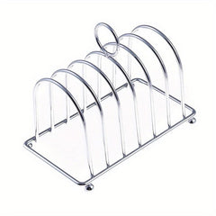 Stainless Steel Bread Rack Holder 6 Space Toasted Bread Display Rack