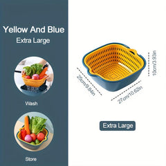 6pcs Kitchen Strainer Drain Baskets Vegetable Washing Basket Fruit Plates