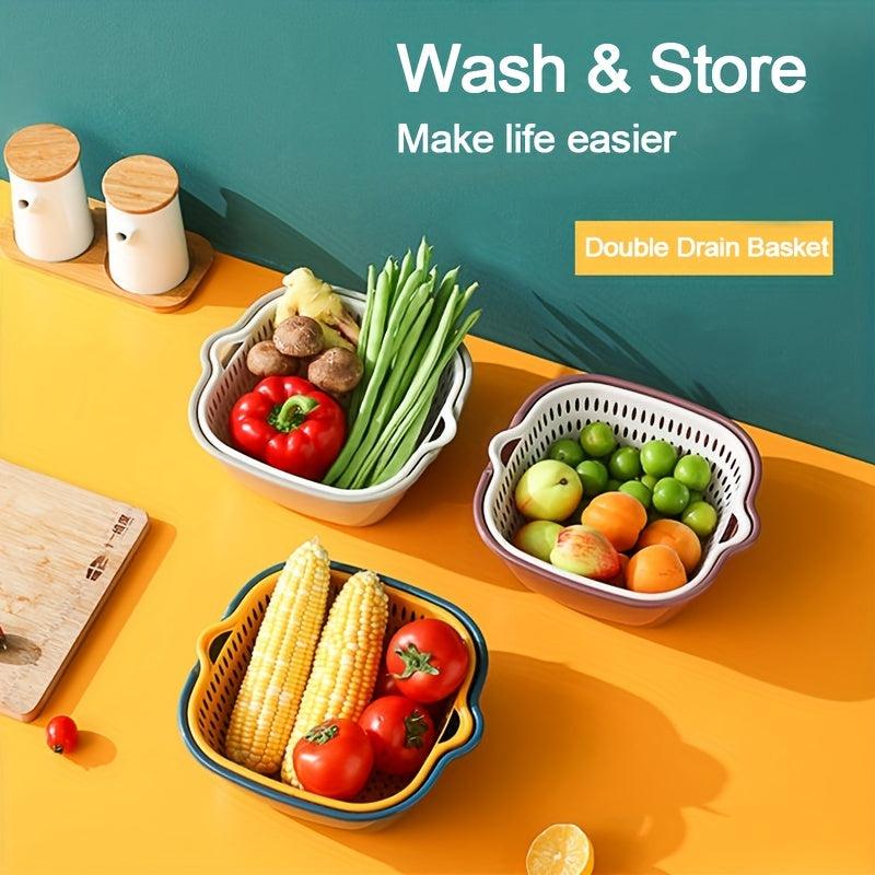 6pcs Kitchen Strainer Drain Baskets Vegetable Washing Basket Fruit Plates