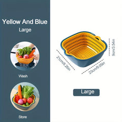 6pcs Kitchen Strainer Drain Baskets Vegetable Washing Basket Fruit Plates