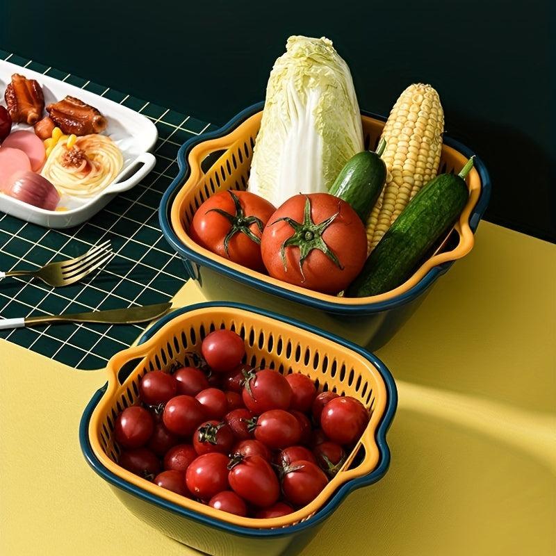 6pcs Kitchen Strainer Drain Baskets Vegetable Washing Basket Fruit Plates