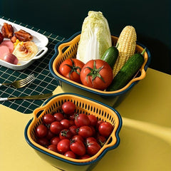 6pcs Kitchen Strainer Drain Baskets Vegetable Washing Basket Fruit Plates