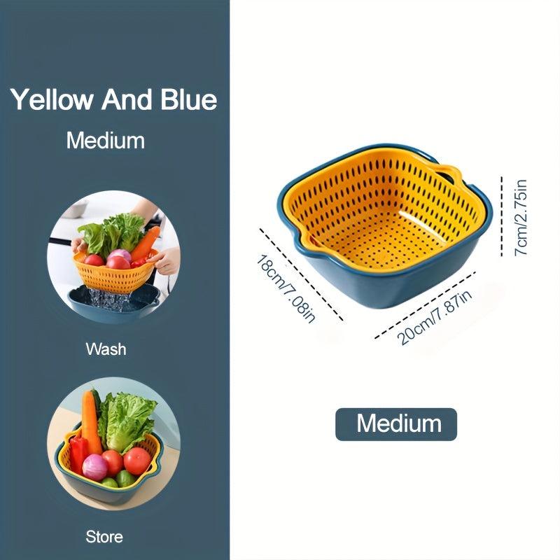 6pcs Kitchen Strainer Drain Baskets Vegetable Washing Basket Fruit Plates