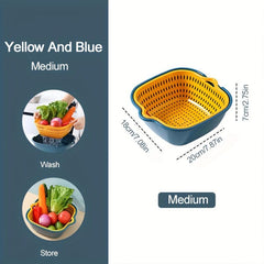 6pcs Kitchen Strainer Drain Baskets Vegetable Washing Basket Fruit Plates