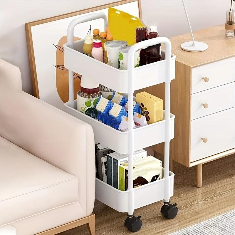 Slim Rolling Storage Cart with Casters