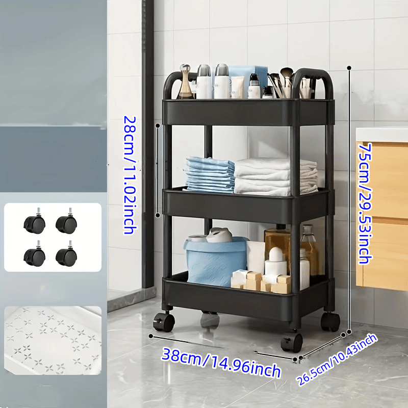 Slim Rolling Storage Cart with Casters