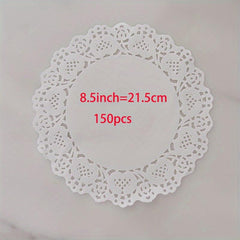 150pcs Round Lace Doilies for Food Cake Crafts