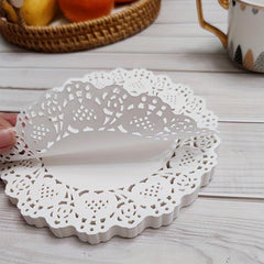 150pcs Round Lace Doilies for Food Cake Crafts
