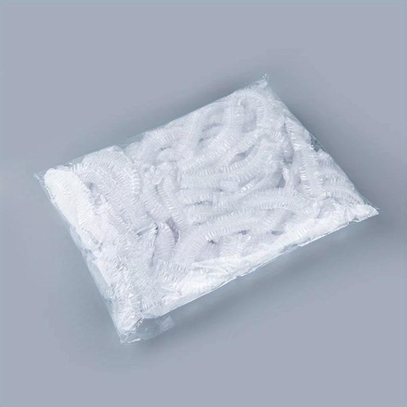 100pcs Plastic Disposable Shower Cap Hair Dye Shower Cap