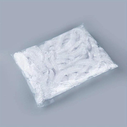 100pcs Plastic Disposable Shower Cap Hair Dye Shower Cap