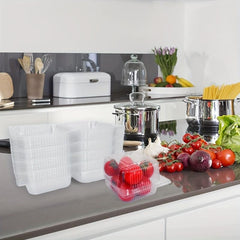 Plastic Clamshell Take Out Tray 12.7cmx12 Disposable Containers - Pack of 50