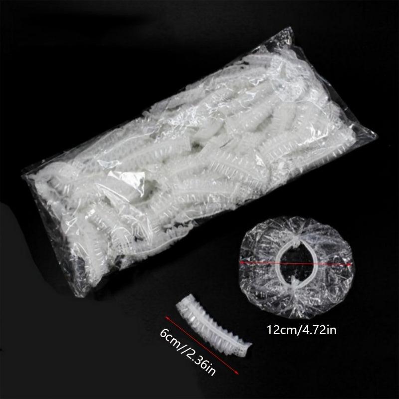 100pcs Disposable Ear Covers Waterproof Ear Protectors Clear Ear Caps