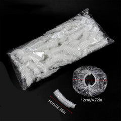 100pcs Disposable Ear Covers Waterproof Ear Protectors Clear Ear Caps