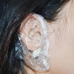 100pcs Disposable Ear Covers Waterproof Ear Protectors Clear Ear Caps
