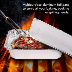 25pcs 32x26 6x6cm Covered Flat Bottom Pan Aluminum Foil Pan With Lid