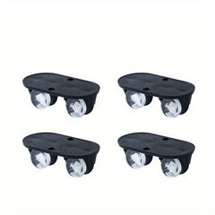 4pcs Mini Caster Wheels Self Adhesive For Under Bed Storage Boxes