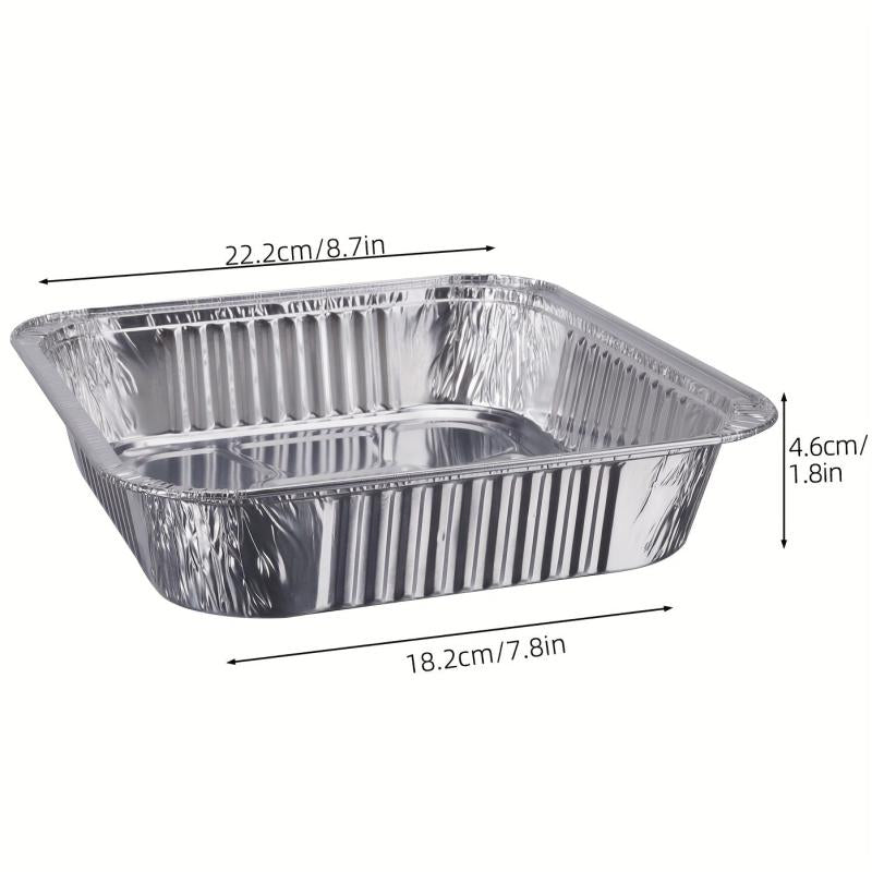 9x9x2 Aluminum Foil Pans 50pcs Disposable Square Tin Pans