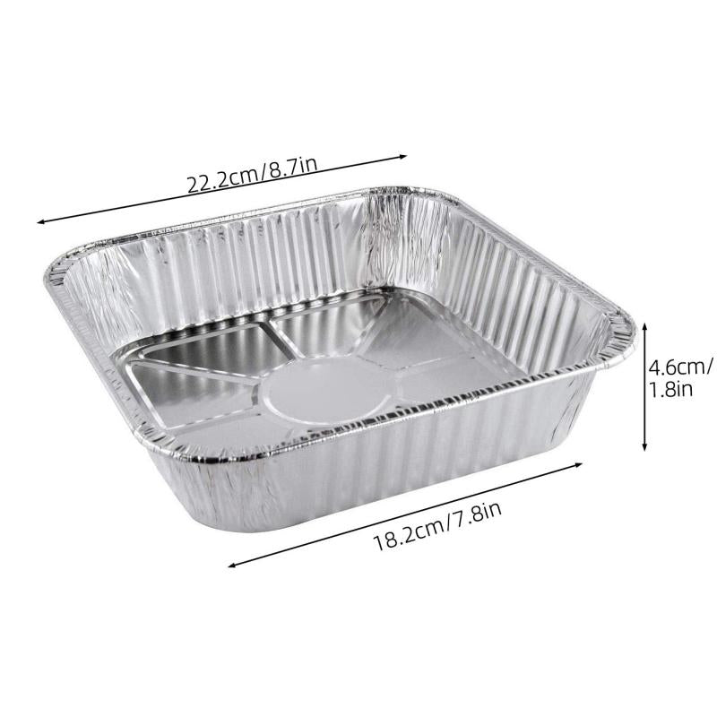 9x9x2 Aluminum Foil Pans 50pcs Disposable Square Tin Pans