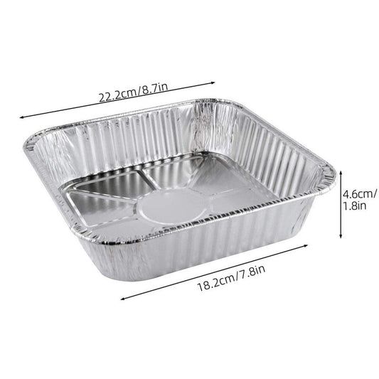 9x9x2 Aluminum Foil Pans 50pcs Disposable Square Tin Pans