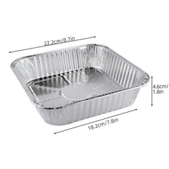 9x9x2 Aluminum Foil Pans 50pcs Disposable Square Tin Pans