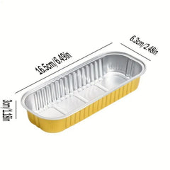 Disposable Covered Baking Foil Pot, 7.75 Oz, Rectangular Aluminum Baking Pan