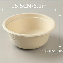 100pcs Eco Disposable 16oz Small Bowls for Picnics BBQs Parties Daily Use