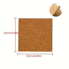 10 Pcs Adhesive Cork Squares for Coasters DIY Crafts Cork Board Sheets