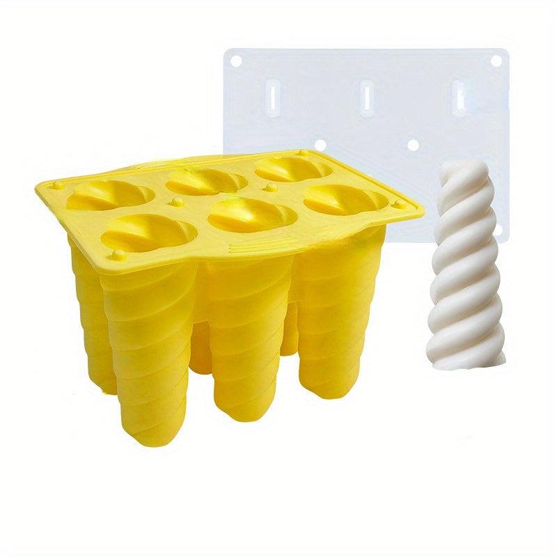 1pc Ice Cream Mold Homemade Popsicle Molds Shapes 6 Hole Spiral Ice Cream Mould