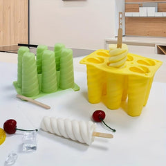 1pc Ice Cream Mold Homemade Popsicle Molds Shapes 6 Hole Spiral Ice Cream Mould