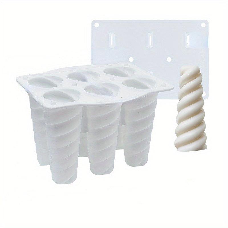 1pc Ice Cream Mold Homemade Popsicle Molds Shapes 6 Hole Spiral Ice Cream Mould