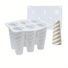 1pc Ice Cream Mold Homemade Popsicle Molds Shapes 6 Hole Spiral Ice Cream Mould