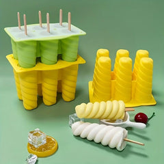 1pc Ice Cream Mold Homemade Popsicle Molds Shapes 6 Hole Spiral Ice Cream Mould