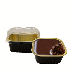 50pcs Aluminum Foil Pans With Lids 150ml Disposable Containers
