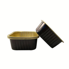 50pcs Aluminum Foil Pans With Lids 150ml Disposable Containers