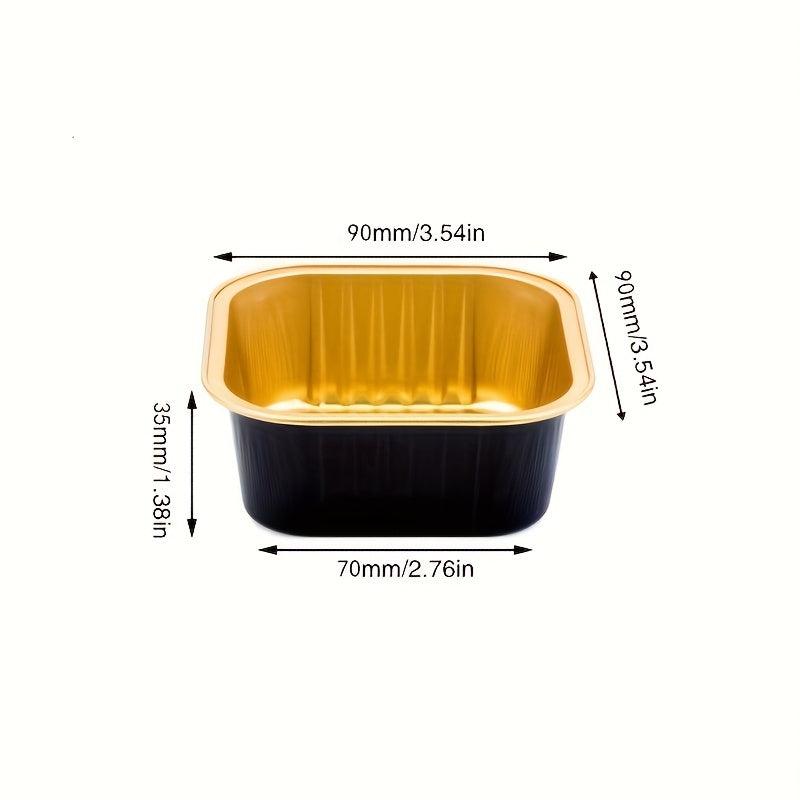 50pcs Aluminum Foil Pans With Lids 150ml Disposable Containers