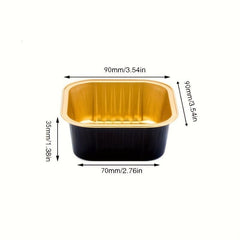 50pcs Aluminum Foil Pans With Lids 150ml Disposable Containers