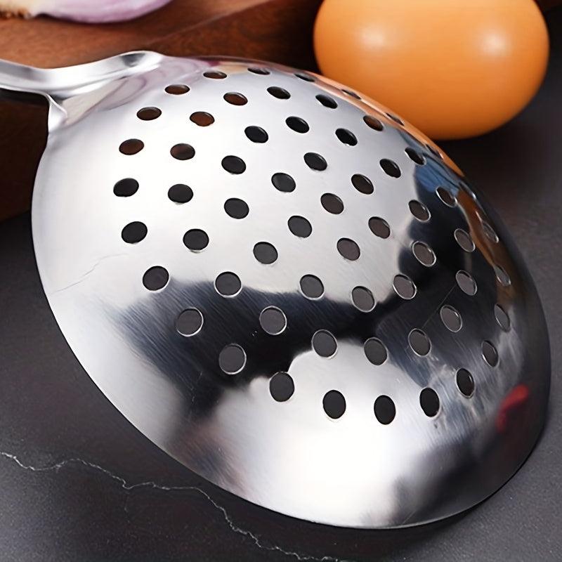 Stainless Steel Hot Pot Soup Spoon with Long Handle and Leak Filter