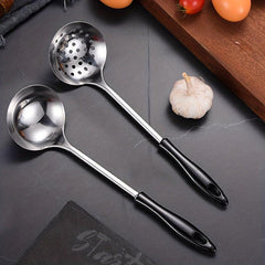Stainless Steel Hot Pot Soup Spoon with Long Handle and Leak Filter