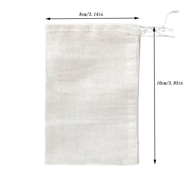 10pcs Reusable Muslin Drawstring Bags for Soap Herbs Tea