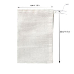 10pcs Reusable Muslin Drawstring Bags for Soap Herbs Tea