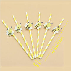 50pcs Cartoon Animal Paper Drinking Straws for Summer Drinks