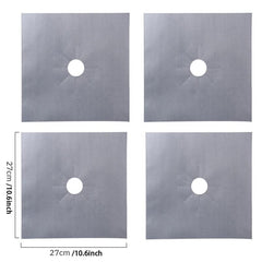 4pcs Non Stick Stove Burner Covers Reusable Protectors
