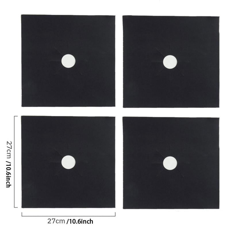 4pcs Non Stick Stove Burner Covers Reusable Protectors