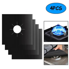 4pcs Non Stick Stove Burner Covers Reusable Protectors