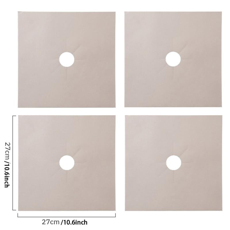 4pcs Non Stick Stove Burner Covers Reusable Protectors